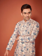 Load image into Gallery viewer, FLORAL PRINT WITH SCHIFFLI WORK COTTON STRAIGHT KURTA
