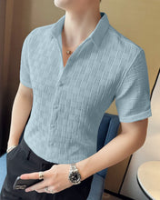 Load image into Gallery viewer, DUDESUNITY TEXTURED REGULAR FIT SHIRT WITH SHORT SLEEVES
