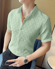 Load image into Gallery viewer, DUDESUNITY TEXTURED REGULAR FIT SHIRT WITH SHORT SLEEVES
