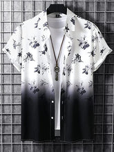 Load image into Gallery viewer, BLACK FLOWER DESIGNER PRINTED HALF SLEEVE SHIRT
