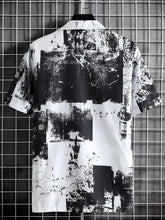 Load image into Gallery viewer, BLACK AND WHITE EMRG MEN&#39;s GRAPHIC PRINTED SHIRT
