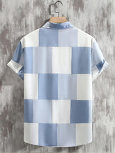 Load image into Gallery viewer, BLUE DESIGNER PRINTED HALF SLEEVE SHIRT
