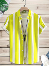 Load image into Gallery viewer, YELLOW DESIGNER PRINTED HALF SLEEVE SHIRT
