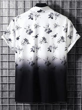 Load image into Gallery viewer, BLACK FLOWER DESIGNER PRINTED HALF SLEEVE SHIRT
