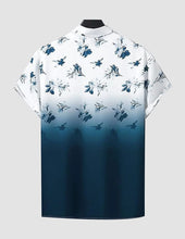 Load image into Gallery viewer, Blue Flower designer printed half sleeve shirt
