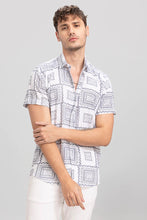 Load image into Gallery viewer, GREY DESIGNER PRINTED HALF SLEEVE SHIRT
