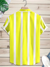 Load image into Gallery viewer, YELLOW DESIGNER PRINTED HALF SLEEVE SHIRT
