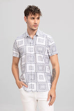 Load image into Gallery viewer, GREY DESIGNER PRINTED HALF SLEEVE SHIRT
