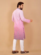 Load image into Gallery viewer, PINK GRADIENT EMBROIDERED KURTA WITH PYJAMA
