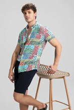 Load image into Gallery viewer, MULTICOLOR DESIGNER PRINTED HALF SLEEVE SHIRT
