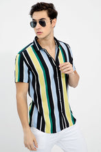 Load image into Gallery viewer, YELLOW-GREEN DESIGNER PRINTED HALF SLEEVE SHIRT
