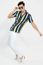 Load image into Gallery viewer, YELLOW-GREEN DESIGNER PRINTED HALF SLEEVE SHIRT
