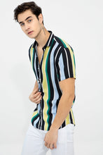 Load image into Gallery viewer, YELLOW-GREEN DESIGNER PRINTED HALF SLEEVE SHIRT
